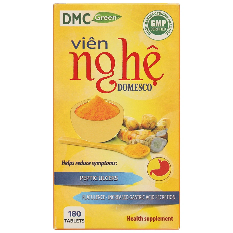 Viên Nghệ Domesco hỗ trợ giảm triệu chứng viêm loét dạ dày, tá tràng lọ 180 viên - 2